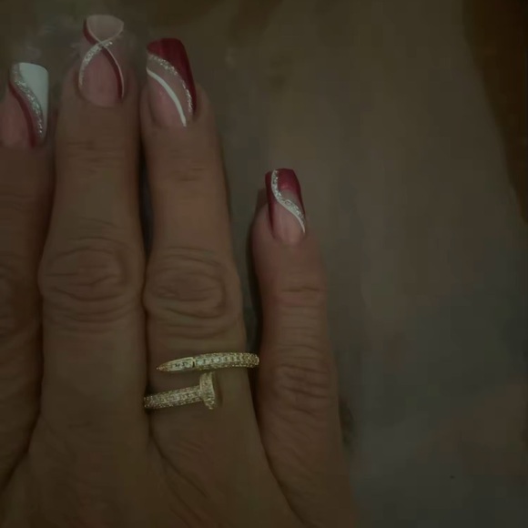 Juste Un Clou Nail Gold Zirconia Ring - Picture 7 of 14